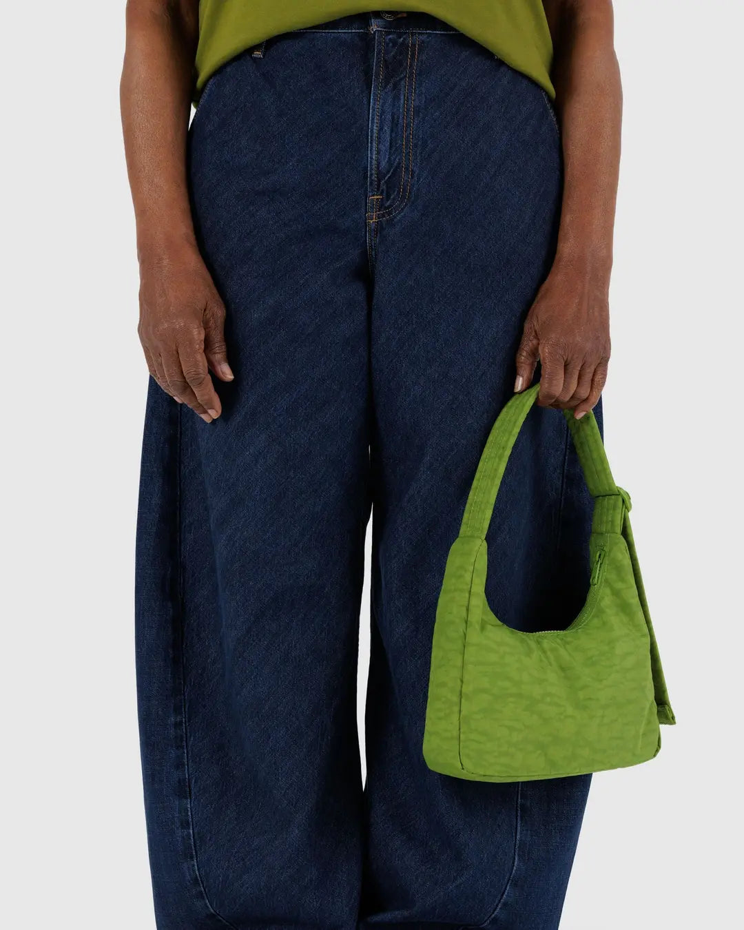 Mini Nylon Shoulder Bag (Green Juice).