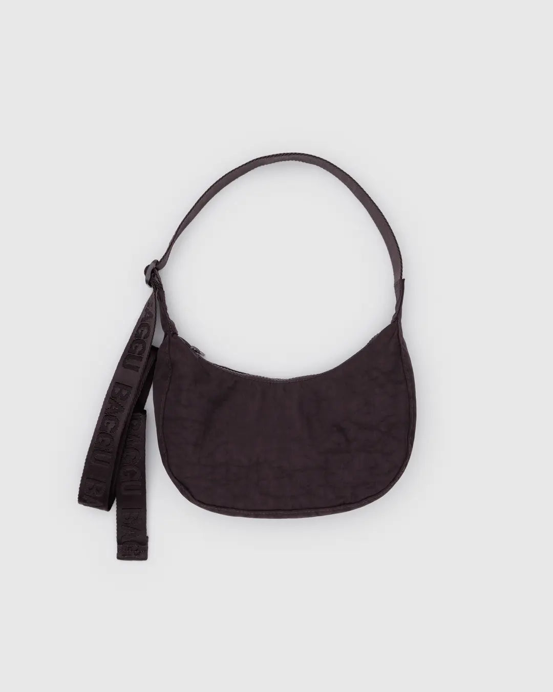 Small Nylon Crescent Bag (Chocolate Plum)