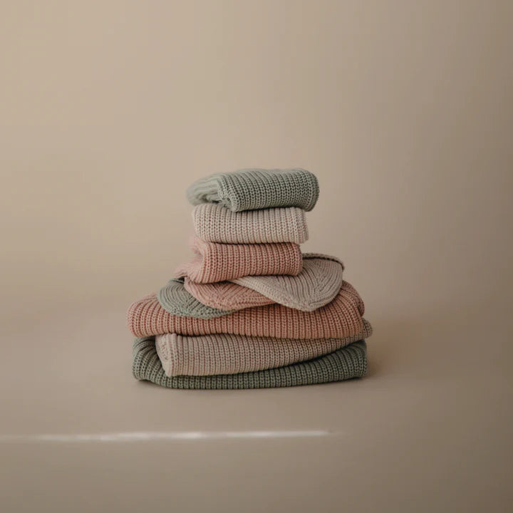 Chunky Knit Pants (Beige)