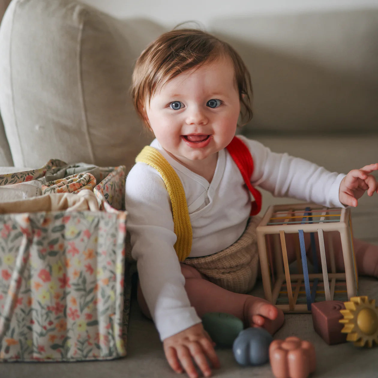 Diaper Caddy - Pastel Blooms