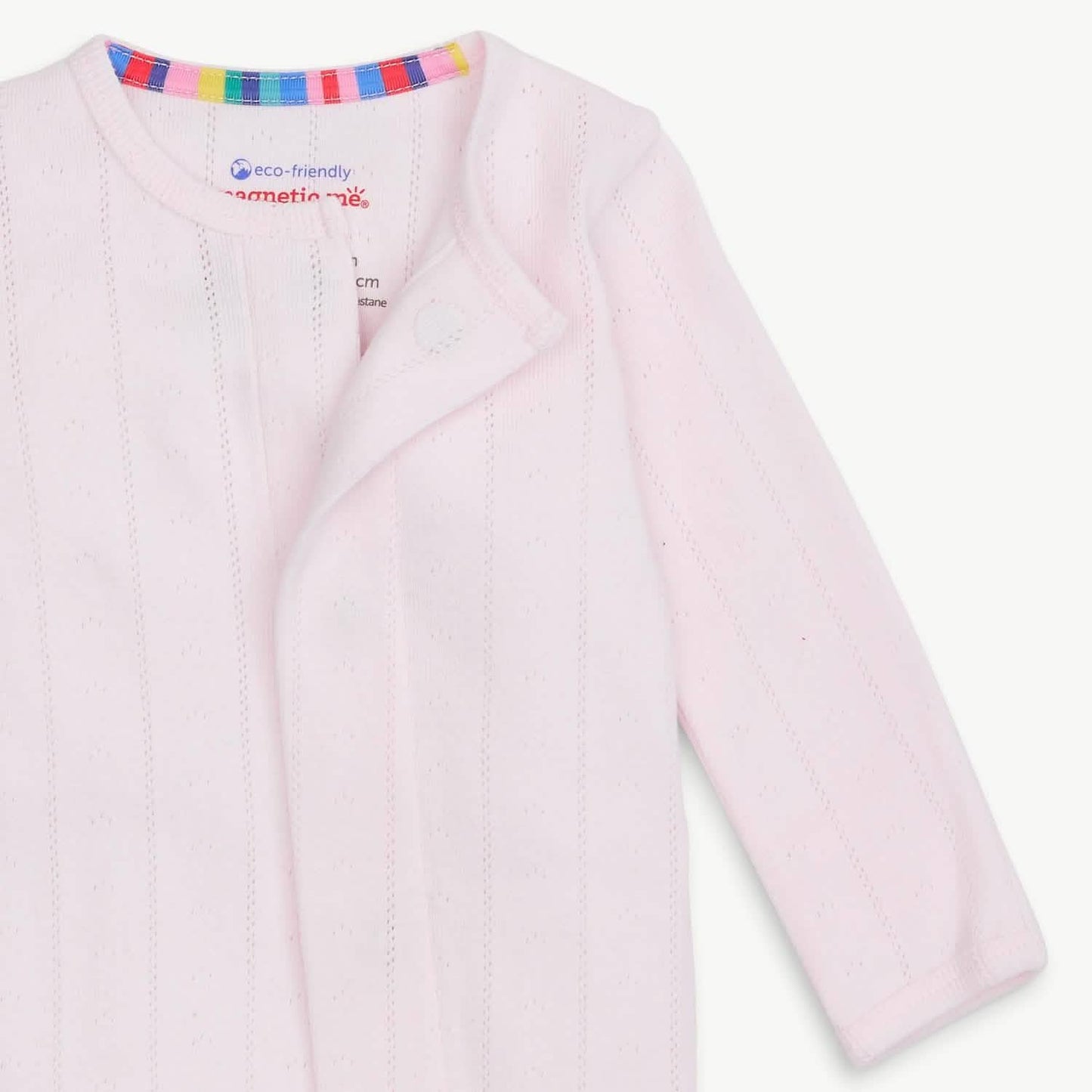 Love Lines Pink Pointelle Magnetic Footie