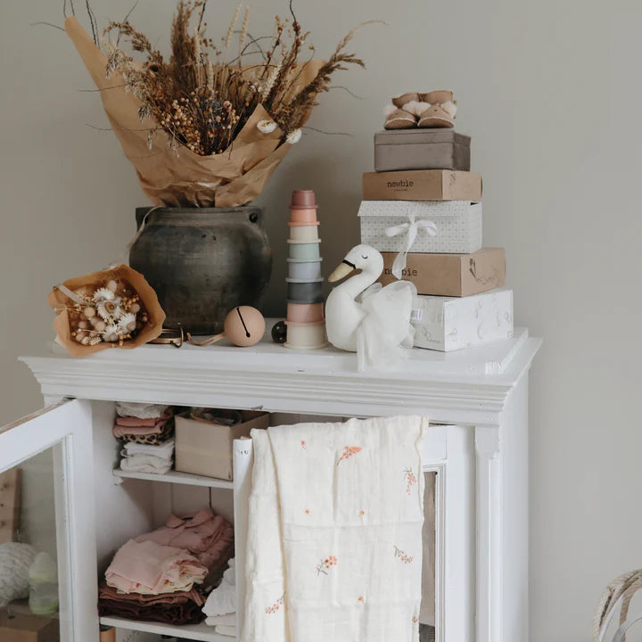 Organic Cotton Muslin Swaddle Blanket | Floral