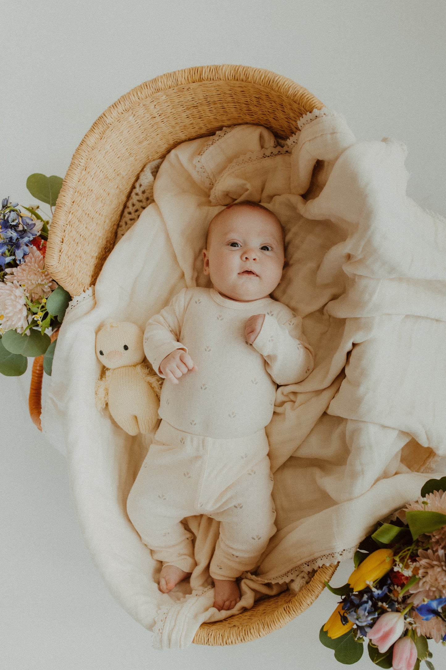 Cream Tulip Pointelle Set