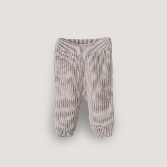 Chunky Knit Pants (Beige)