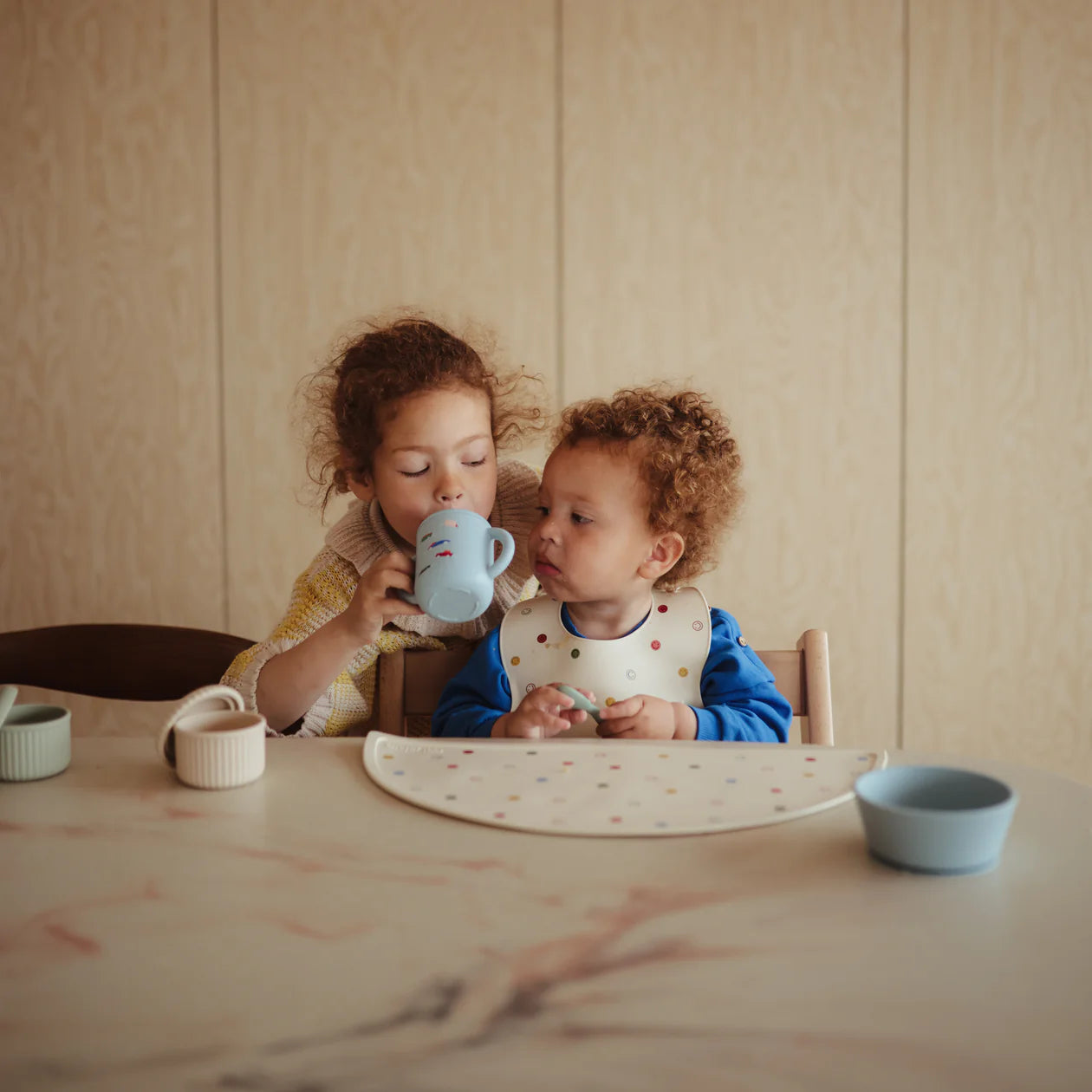 Silicone Training Cup + Straw (Retro Cars)