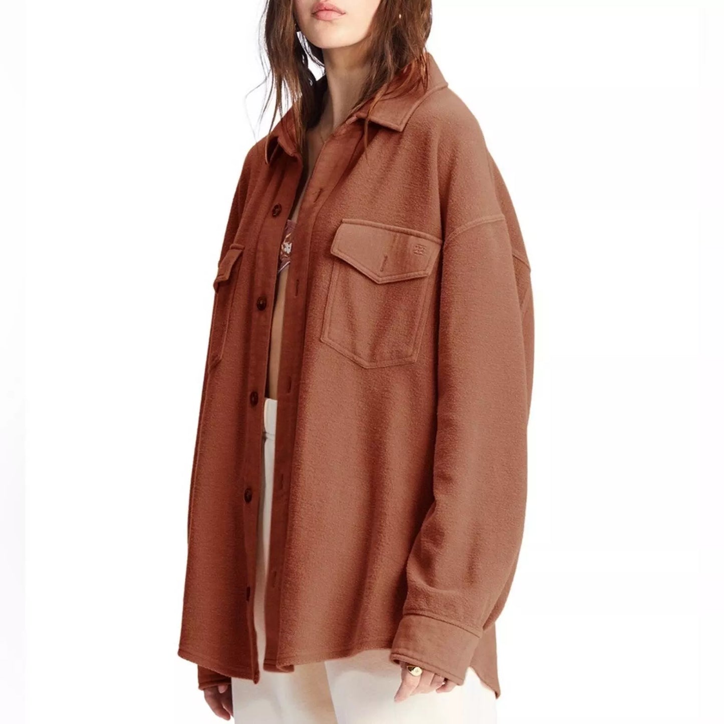 Oversized Button-Through Jacket | Shaved Chocolate