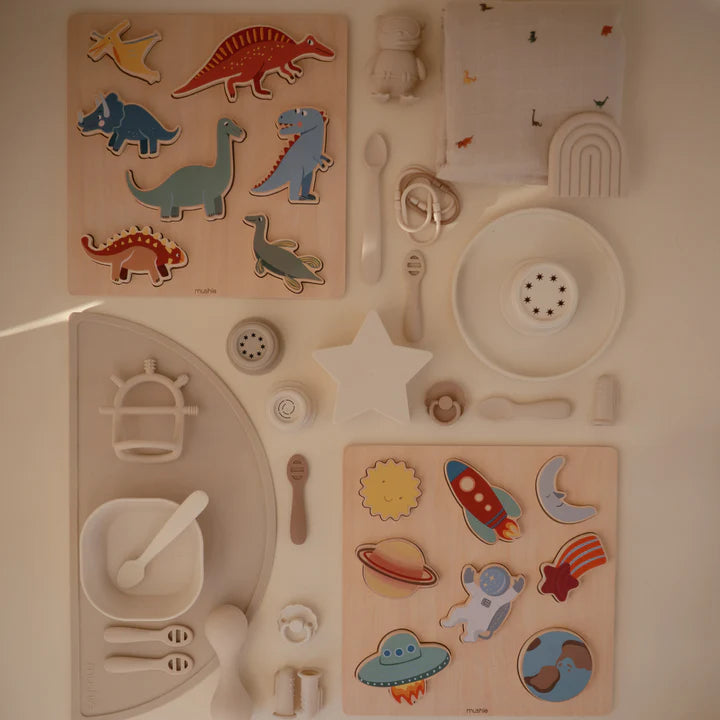 Organic Cotton Muslin Swaddle Blanket (Dinosaurs)