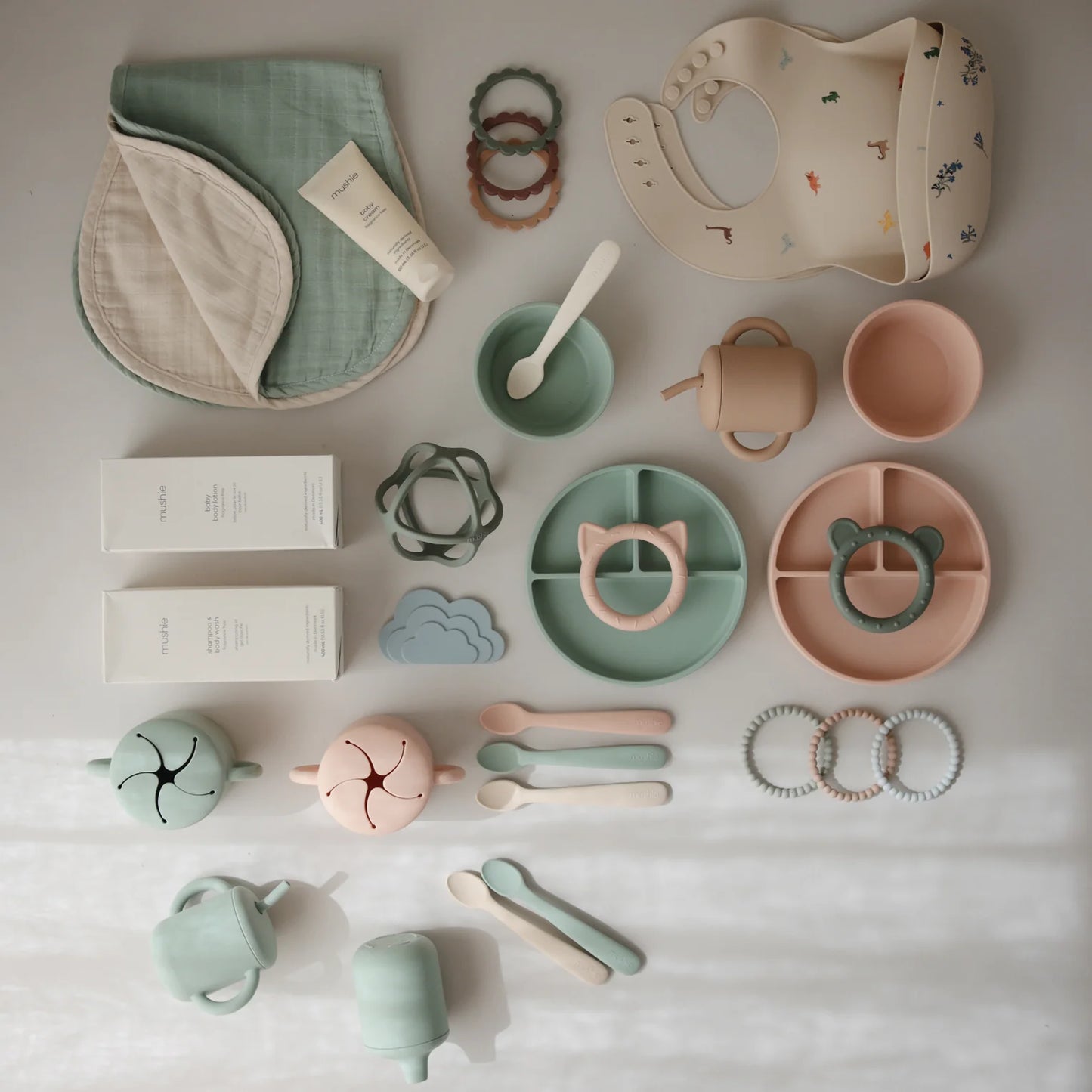 Silicone Training Cup + Straw | Blush