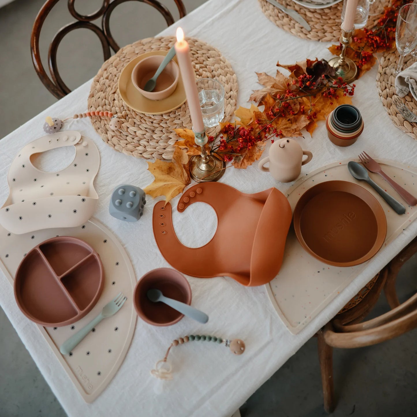 Silicone Training Cup + Straw | Blush