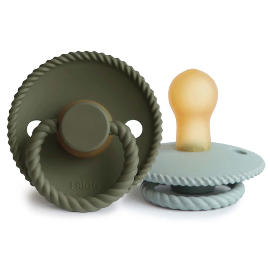 Frigg Rope Natural Rubber Baby Pacifier | 2-Pack