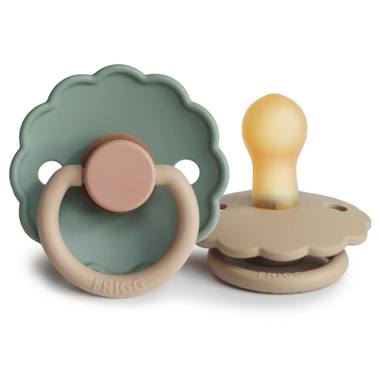 FRIGG Daisy Natural Rubber Baby Pacifier | 2-Pack