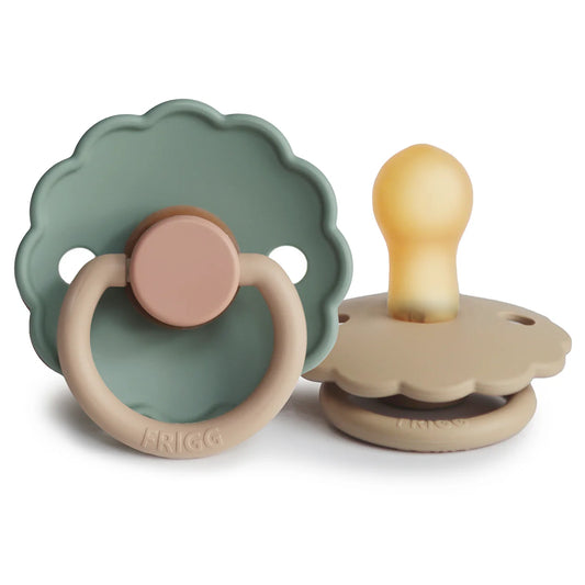 Daisy Natural Rubber Pacifier 2-Pack | WIllow Croissant