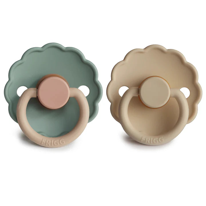 Daisy Natural Rubber Pacifier 2-Pack | WIllow Croissant