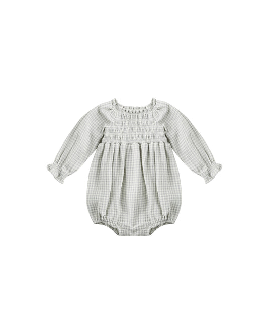 EDEN ROMPER || BLUE GINGHAM