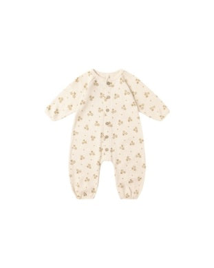 WAFFLE LONG SLEEVE JUMPSUIT || MARIGOLD