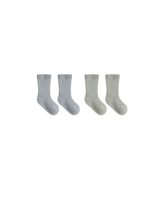 SOCKS SET || FERN, STEEL BLUE