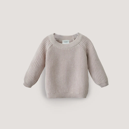 Chunky Knit Sweater (Beige)