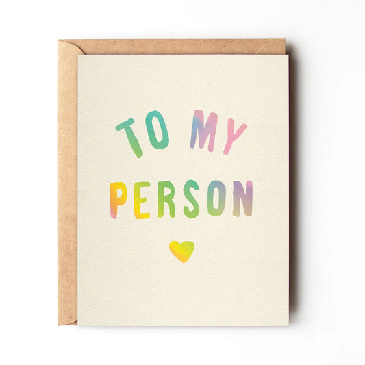 To My Person - Colorful Love card