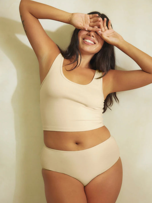 Organic Comfort Crop Tank - Sand
