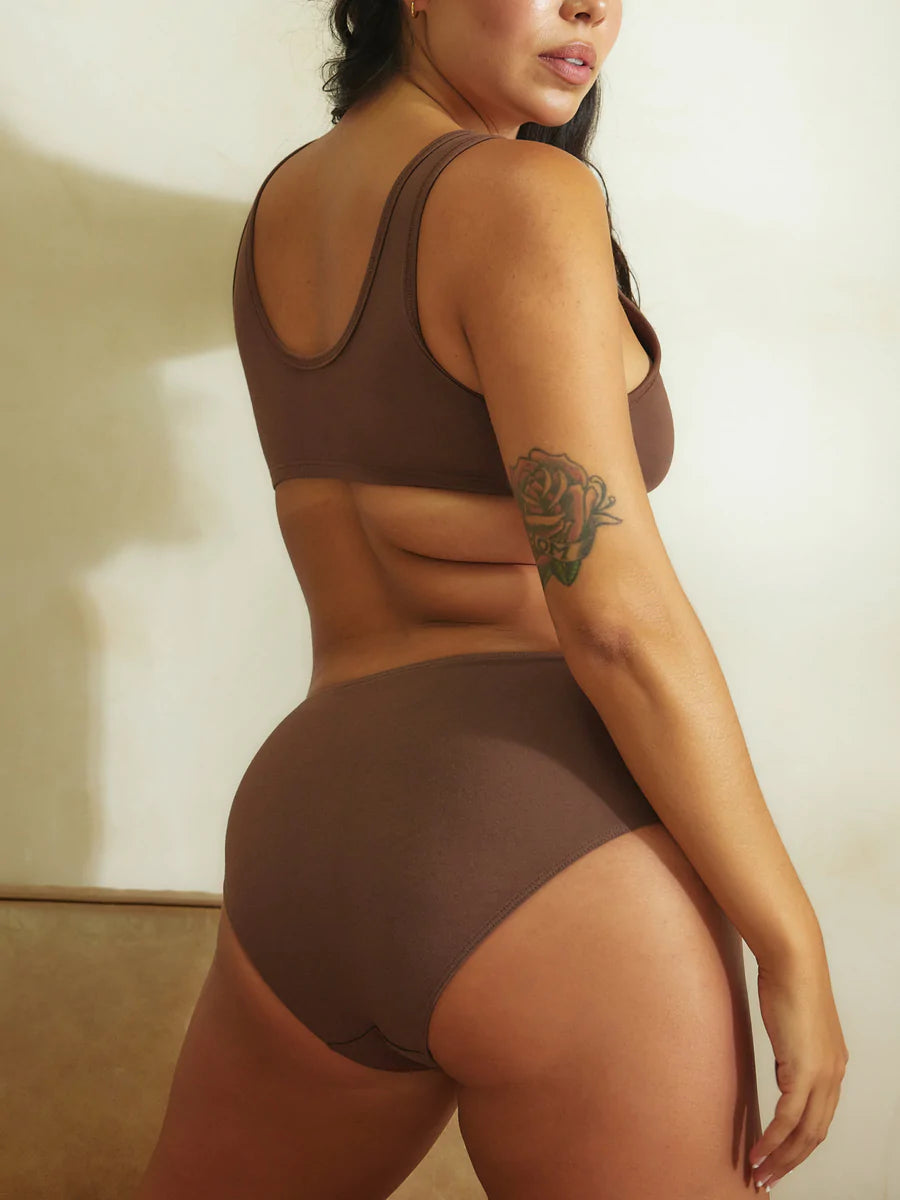 Organic Comfort High Waist Brief - Espresso