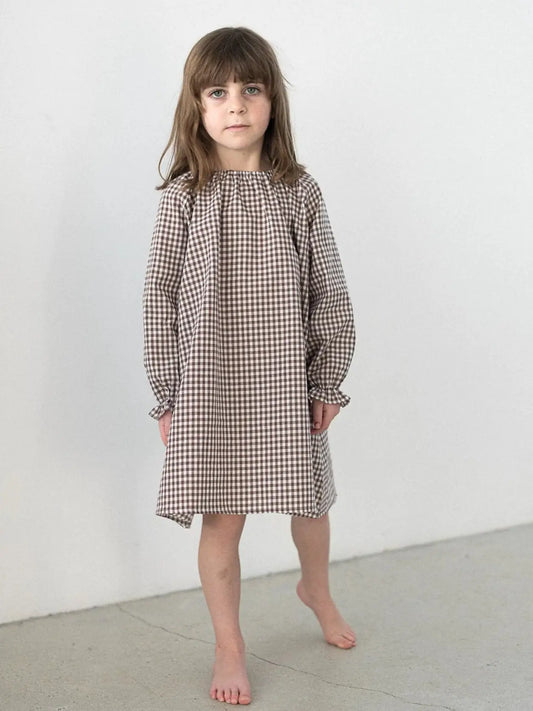 Gingham Dress - Cocoa