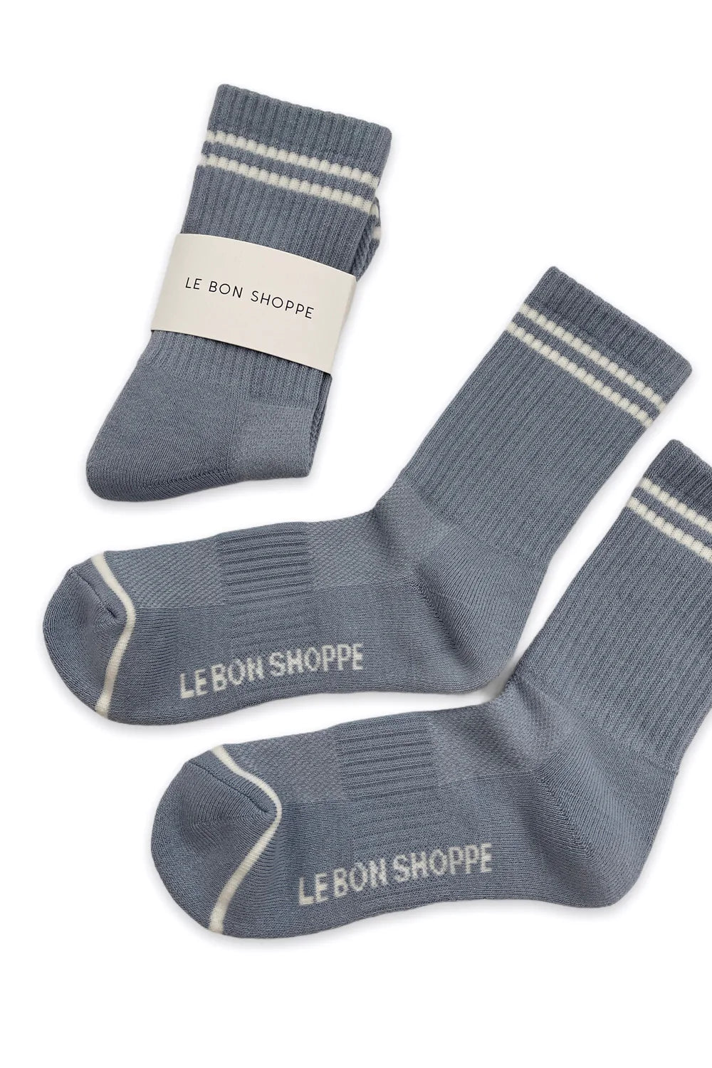 Boyfriend Socks - Blue Grey