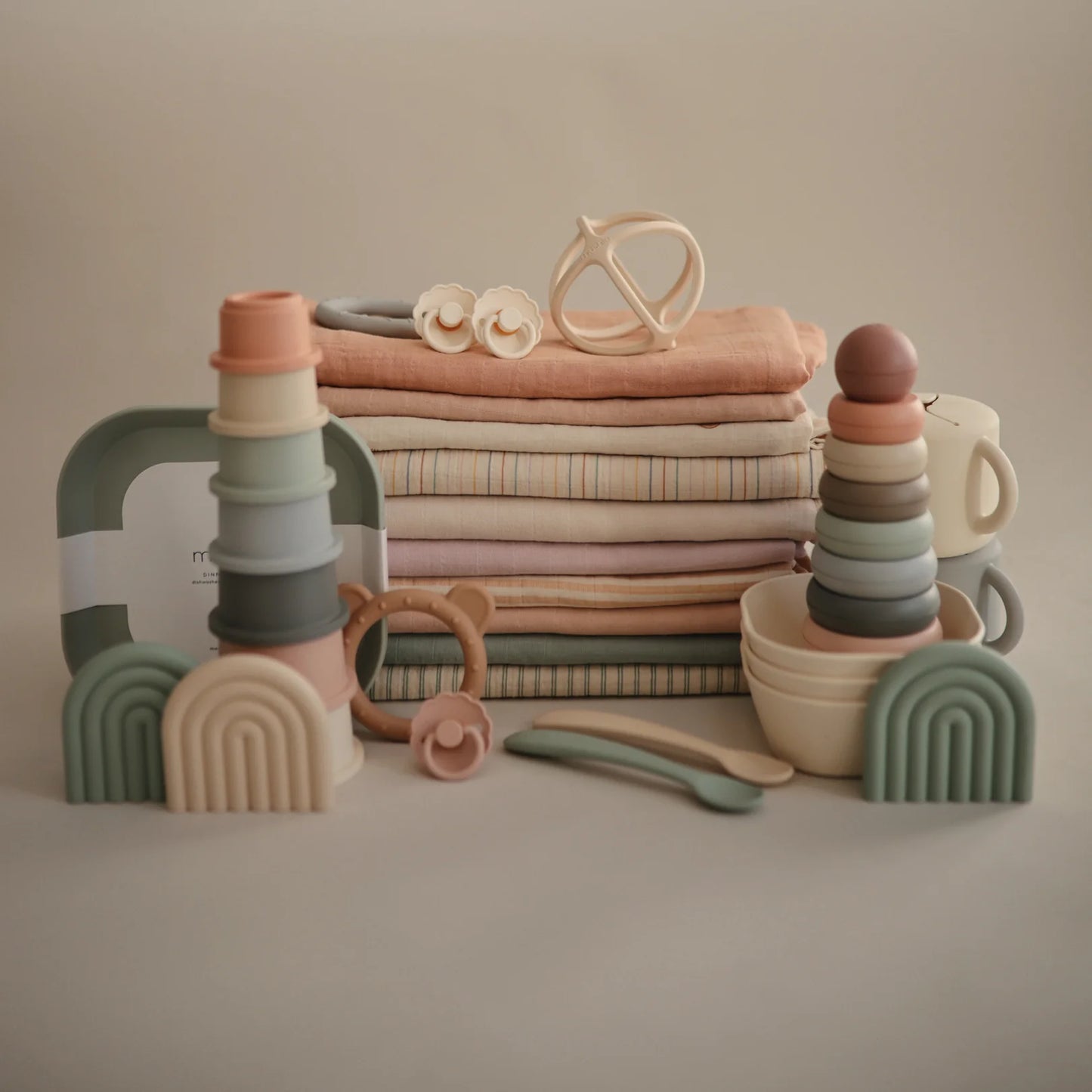 Organic Cotton Muslin Swaddle Blanket - Retro Stripes