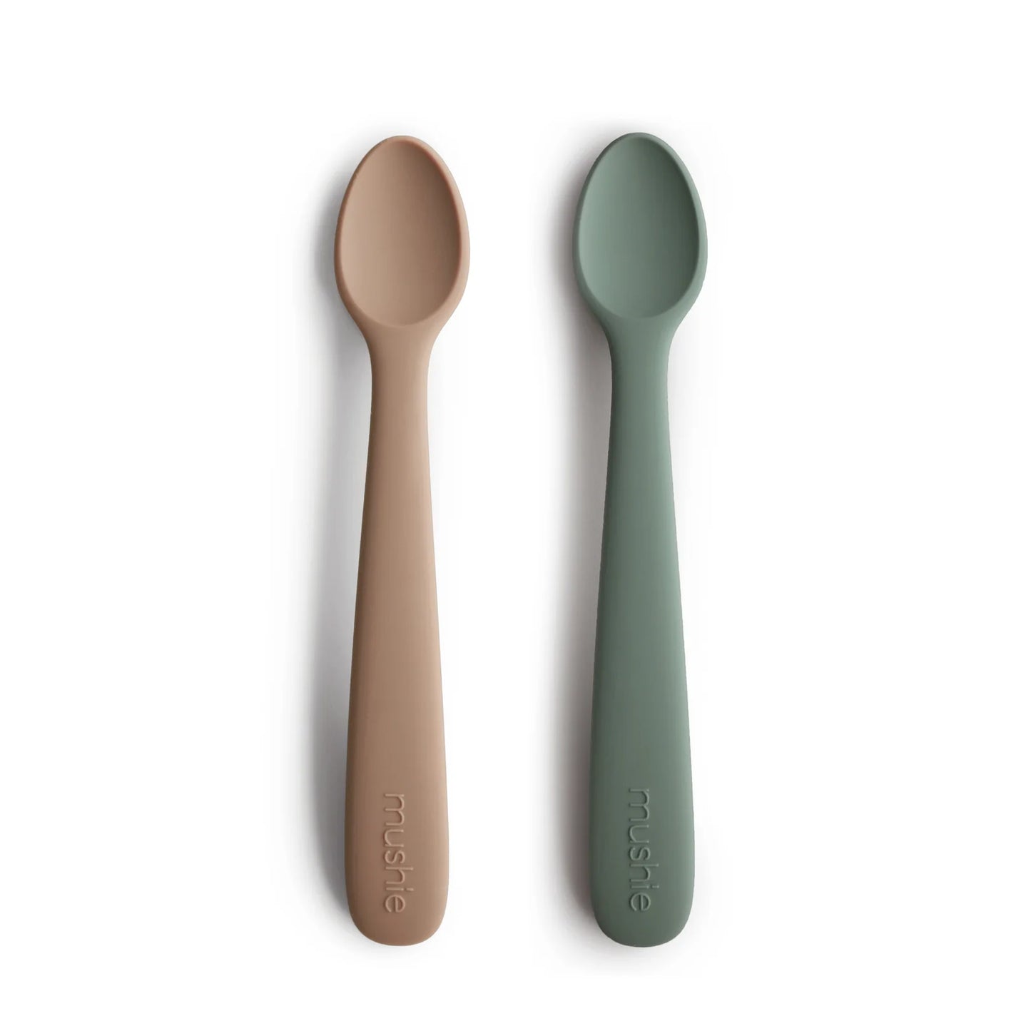 Silicone Feeding Spoons 2-Pack -Dried Thyme/Natural