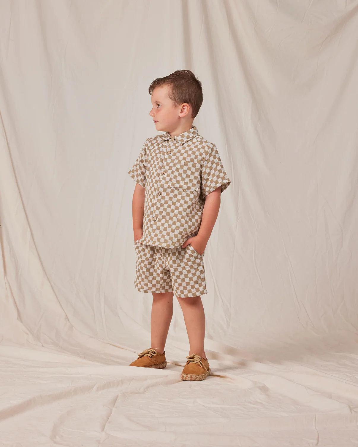 bermuda short || olive check