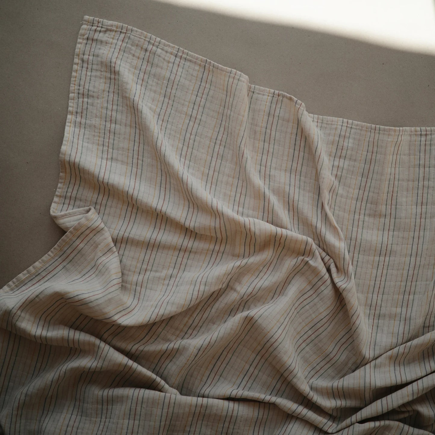 Organic Cotton Muslin Swaddle Blanket - Retro Stripes