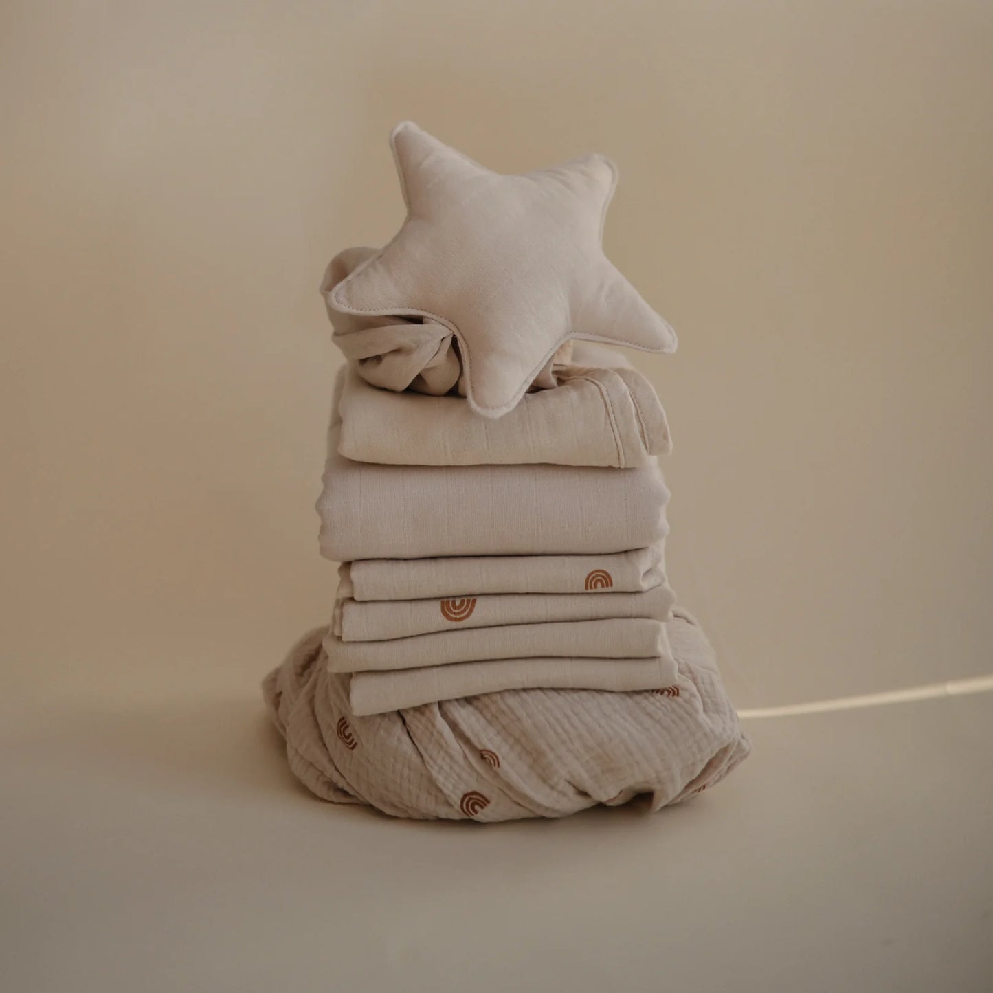 Organic Cotton Muslin Cloths 3-Pack - Rainbows