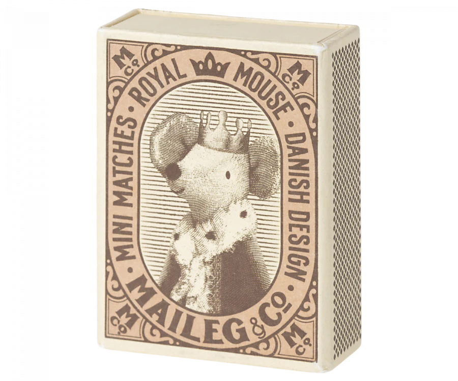 Maileg Sleepy/Wakey Baby Mouse in Matchbox - Rose